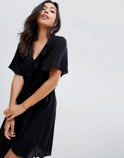 Shop Stylestalker Mable Belted Wrap Dress-black