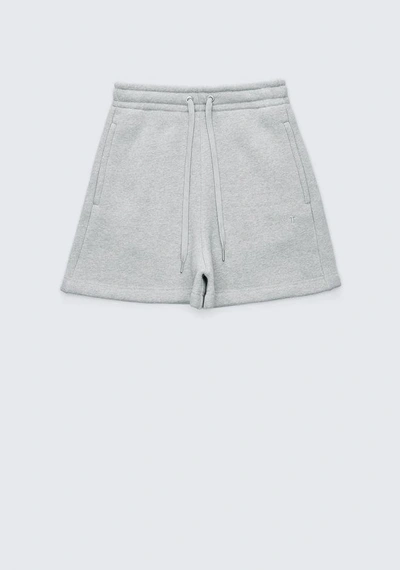 Shop Alexander Wang Exclusive Dense Fleece Shorts In Gray