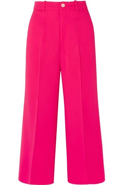 Shop Gucci Crepe Culottes In Pink