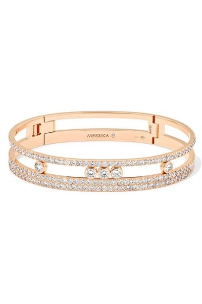Shop Messika Move Romane 18-karat Rose Gold Diamond Bracelet