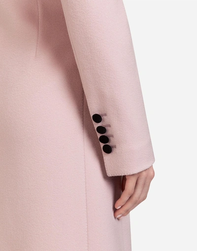 Shop Dolce & Gabbana Wool Coat In Pink