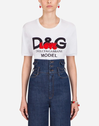 Shop Dolce & Gabbana Cotton T-shirt In White