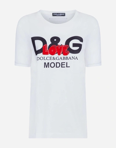 Shop Dolce & Gabbana Cotton T-shirt In White