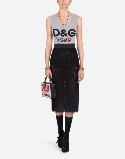 Shop Dolce & Gabbana Sleeveless Cotton T-shirt In Grey