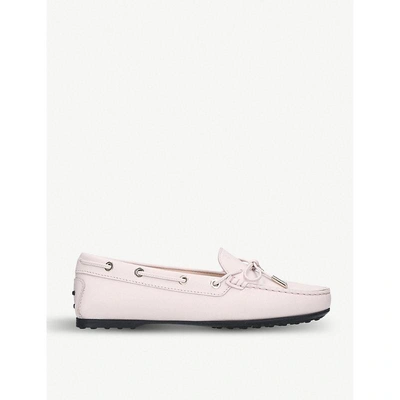 Shop Tod's Gommini Leather Driving Shoes In Pink