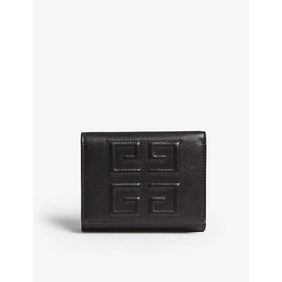 Shop Givenchy 4g 皮革 Trifol 钱包 In Black