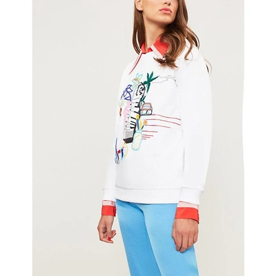 Shop Mary Katrantzou Pop-art Embroidered Cotton-jersey Sweatshirt In Pop Art