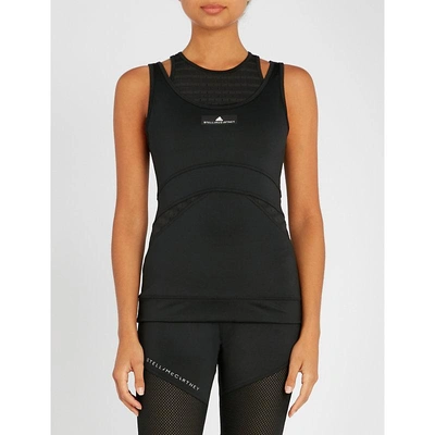 Shop Adidas By Stella Mccartney Training Stretch-jersey Top In Black