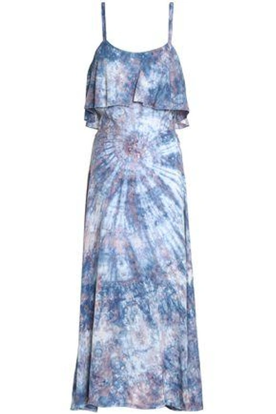 Shop Kain Woman Ariel Layered Gingham Gauze Dress Blue