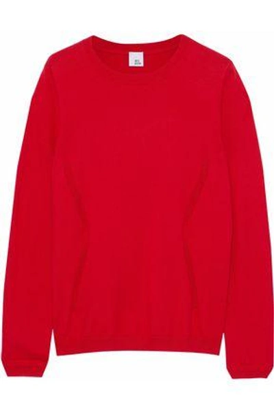Shop Iris & Ink Woman Tara Cotton And Cashmere-blend Sweater Red