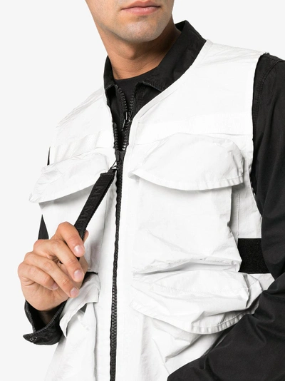 Shop Nemen Guard Vest Sleeveless Jacket In White