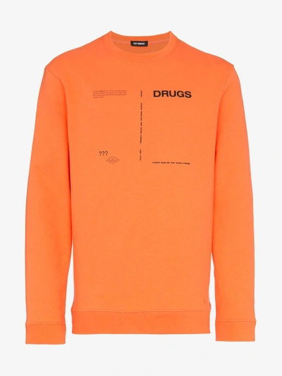 Shop Raf Simons Drugs Sweatshirt In Yellow/orange