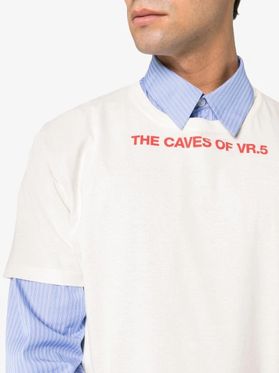 Shop Raf Simons Cave Print T-shirt In Nude/neutrals