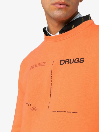 Shop Raf Simons Drugs Sweatshirt In Yellow/orange