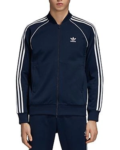 Shop Adidas Originals Superstar Track Jacket In Collegiate Navy