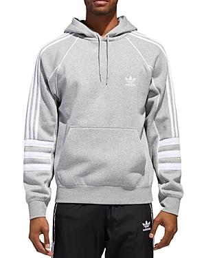 Adidas Originals Men's Authentic Logo Hoodie Sweatshirt In Medium Grey ...