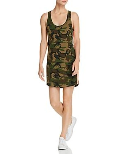 Shop Pam & Gela Striped-trim Camo Tank Dress In Army Camo