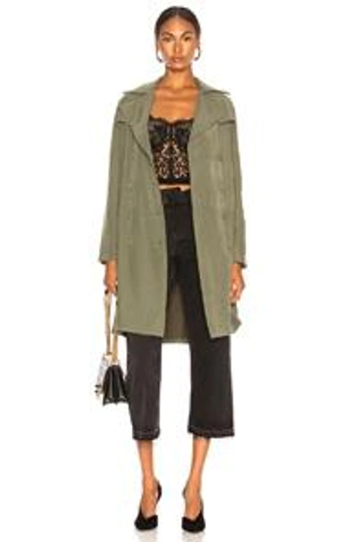 Shop L Agence L'agence Elise Belted Trench In Beetle In Green