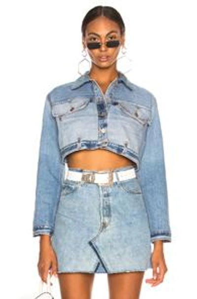 Shop Re/done Levi's Oversized Jacket In Blue