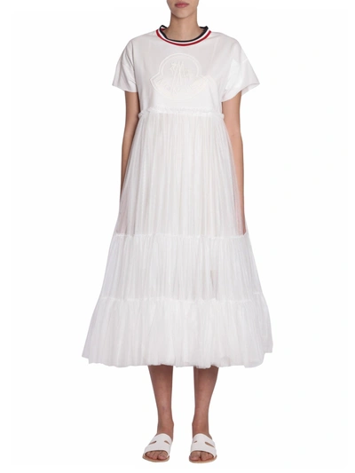 Shop Moncler "aleyna" Dress In White