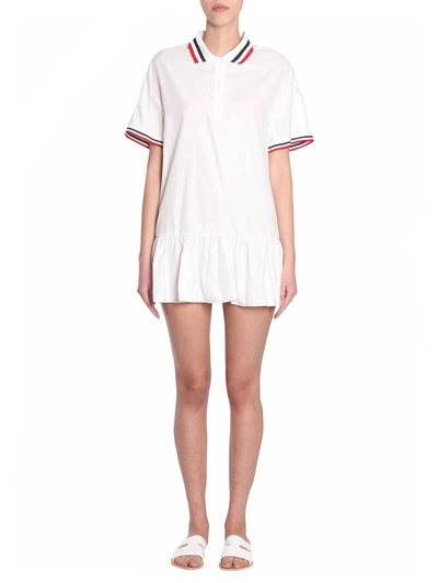 Shop Moncler "glissade" Dress In White