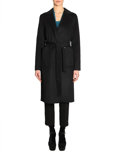Shop Michael Michael Kors Long Coat In Black