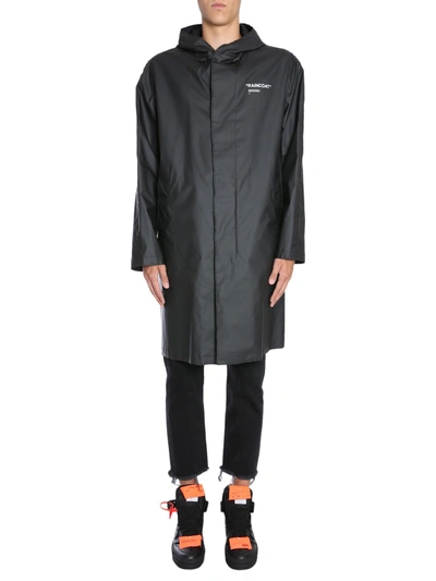 Shop Off-white Printed Raincoat In Black