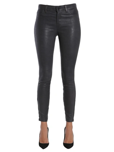 Shop J Brand Leather Trousers In Black