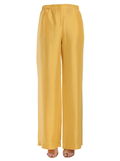 Shop Alberta Ferretti Wide Trousers In Yellow