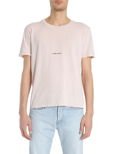 Shop Saint Laurent Loose Jersey T-shirt In Pink