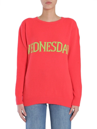 Shop Alberta Ferretti Oversize Fit Sweater In Red
