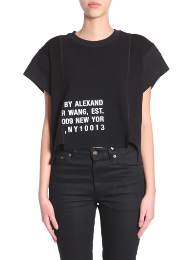 Shop Alexander Wang T Asymmetric T-shirt In Black