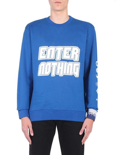 Shop Lanvin "enter Nothing" Sweatshirt In Blue