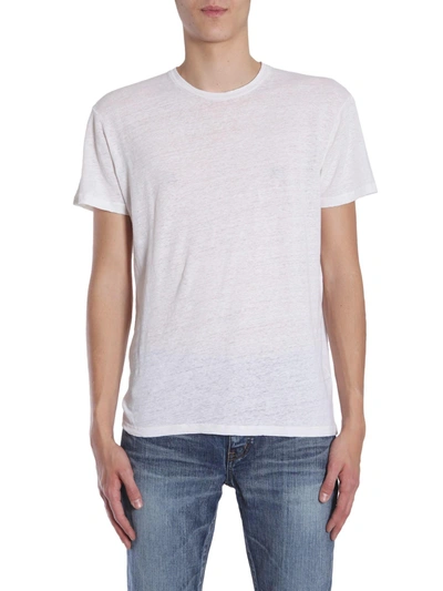 Shop Etro Round Collar T-shirt In White