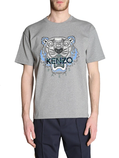 Shop Kenzo Tiger Printed T-shirt In Grey