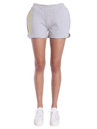Shop Kenzo Cotton Shorts In Grey