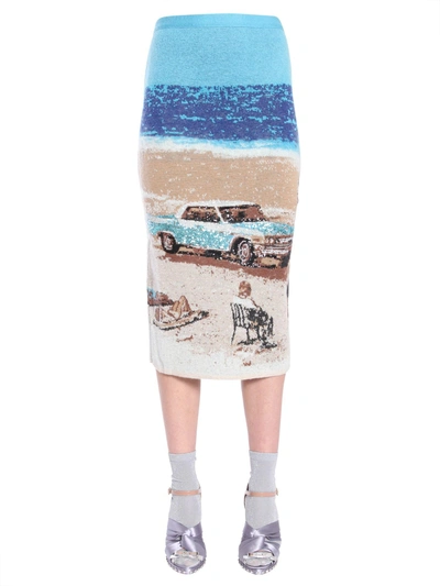 Shop N°21 N&deg;21 Merino Wool Skirt In Multicolour
