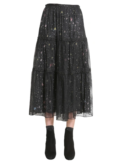 Shop Boutique Moschino Midi Skirt In Black