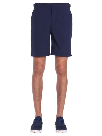Shop Orlebar Brown "dane Ii" Swim Shorts In Blue