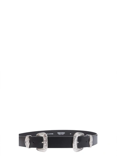 Shop Dsquared2 Gothika Buckle Belt In Black