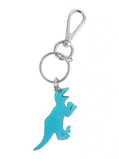 Shop Paul Smith "dino" Key Charm In Silver