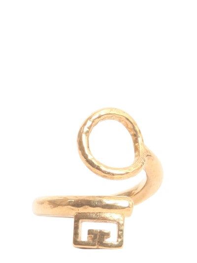 Shop Givenchy Gv Ring In Gold