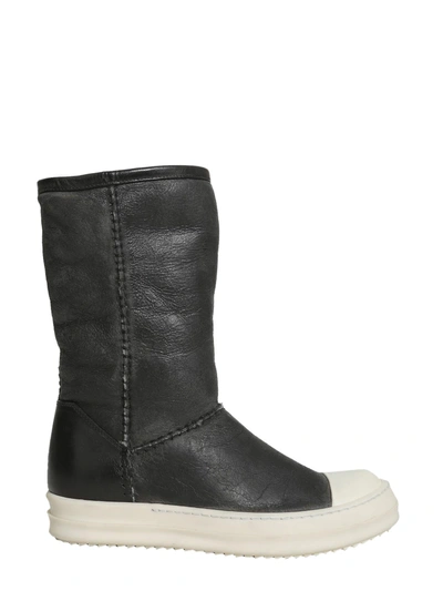 Shop Rick Owens Leather Boots In Black