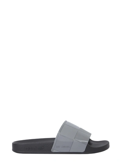 Shop Adidas Originals Checkerboard Sandals In Grey