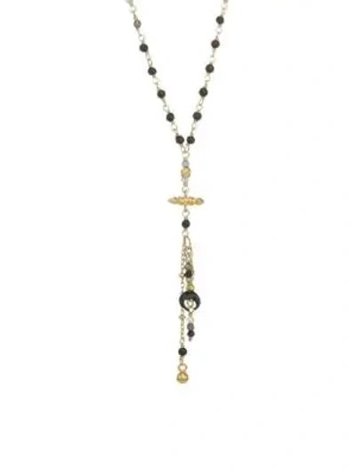 Shop Chan Luu Short Charm Necklace In Yellow Gold