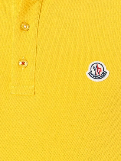 Shop Moncler Classic Polo Shirt - Yellow In Yellow & Orange