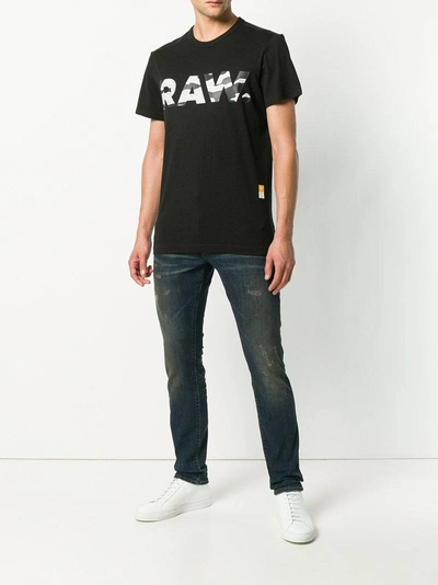 Shop G-star Raw Research Raw T-shirt - Black
