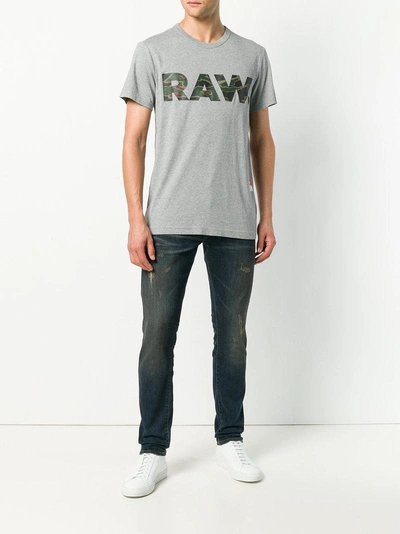Shop G-star Raw Research Raw T-shirt - Grey