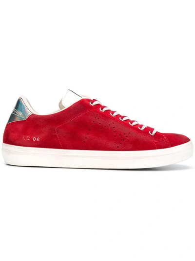 Shop Leather Crown 'mlc069' Sneakers In Red