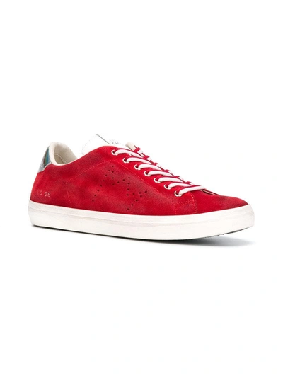 Shop Leather Crown 'mlc069' Sneakers In Red